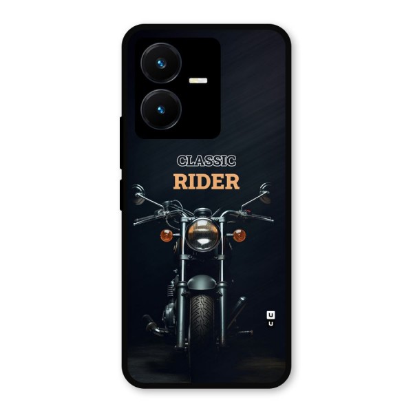 Classic RIder Metal Back Case for Vivo Y22