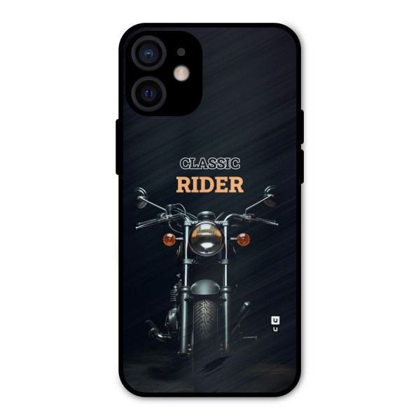 Classic RIder Metal Back Case for iPhone 12 Mini
