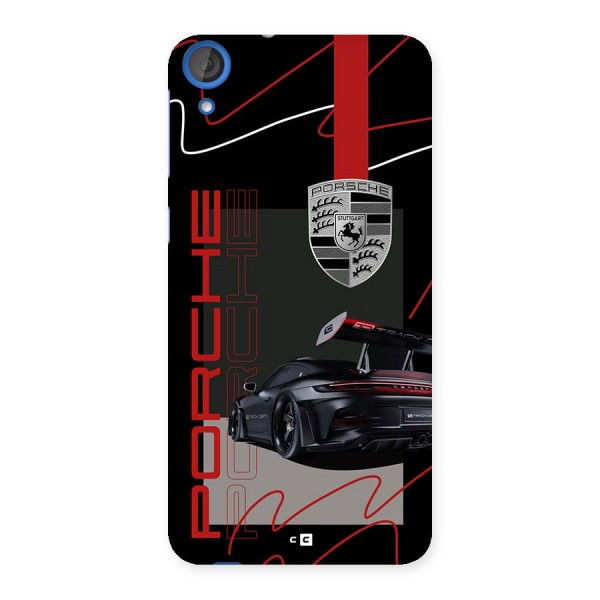 Classy Black Supercar Back Case for Desire 820