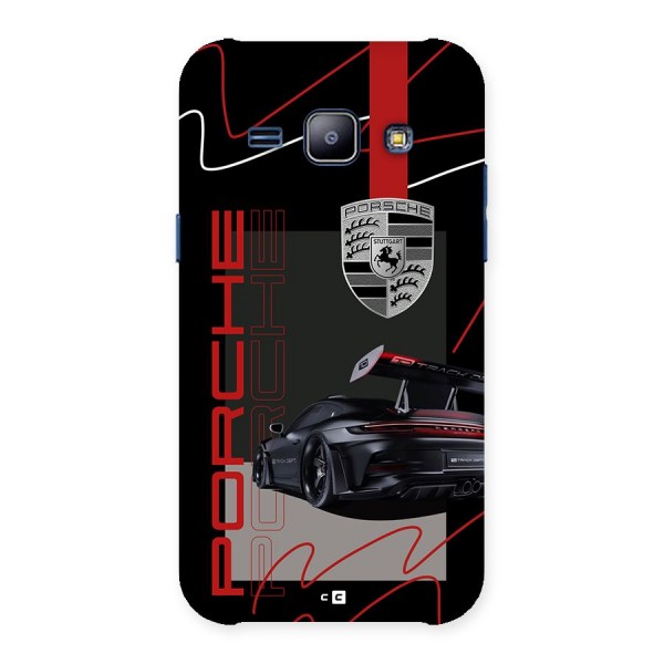Classy Black Supercar Back Case for Galaxy J1