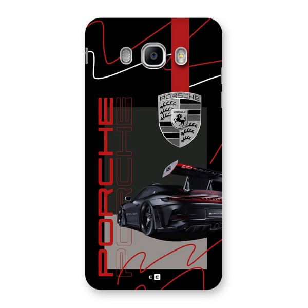 Classy Black Supercar Back Case for Galaxy J5 2016