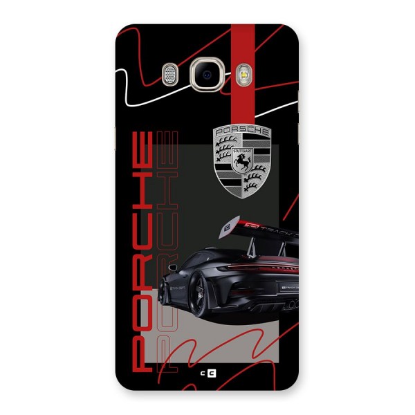 Classy Black Supercar Back Case for Galaxy J7 2016