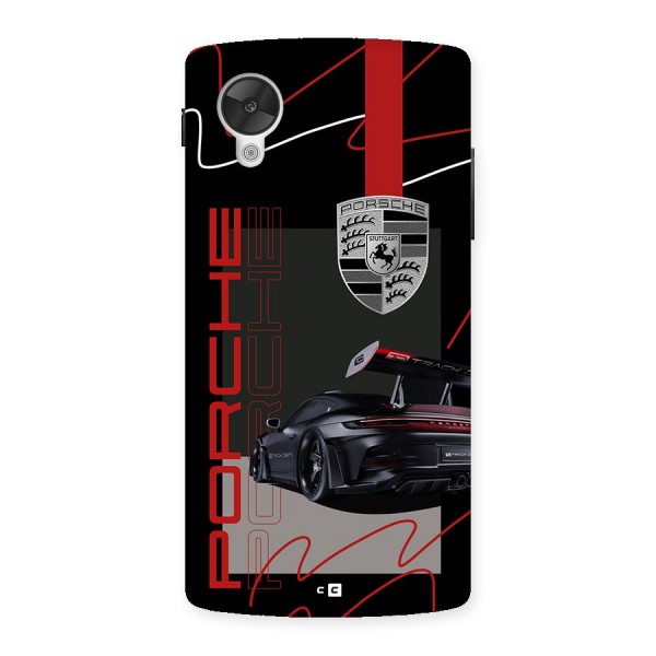 Classy Black Supercar Back Case for Google Nexus 5