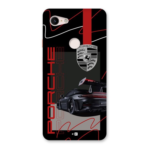 Classy Black Supercar Back Case for Google Pixel 3 XL