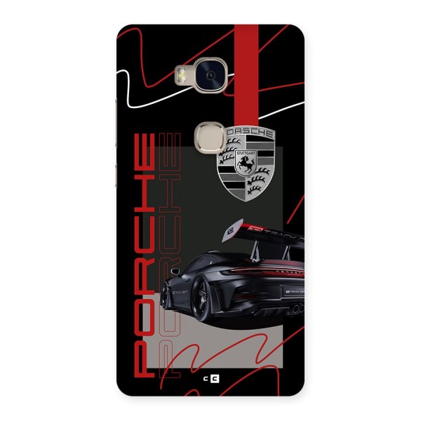Classy Black Supercar Back Case for Honor 5X