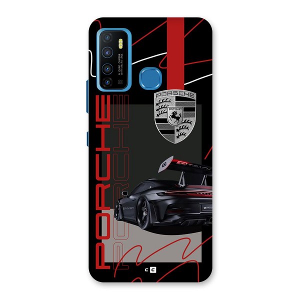 Classy Black Supercar Back Case for Infinix Hot 9