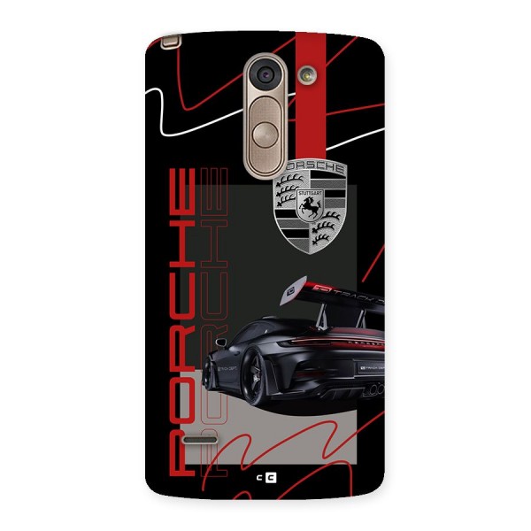 Classy Black Supercar Back Case for LG G3 Stylus