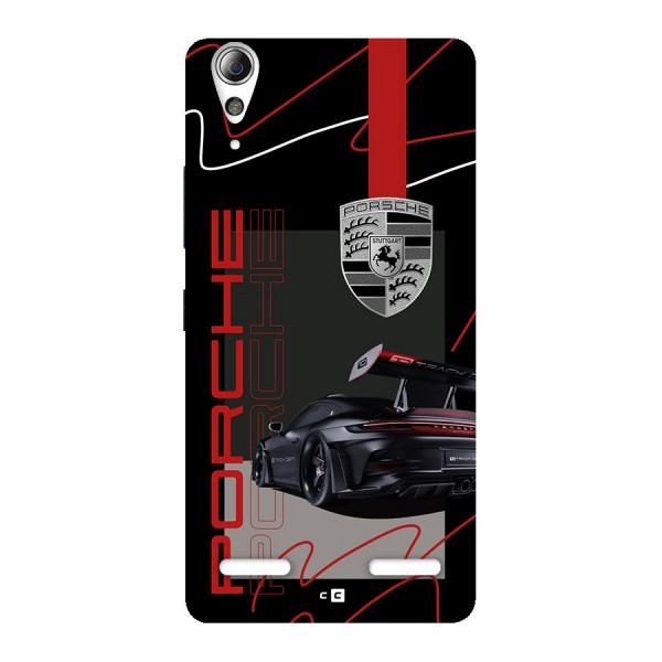 Classy Black Supercar Back Case for Lenovo A6000