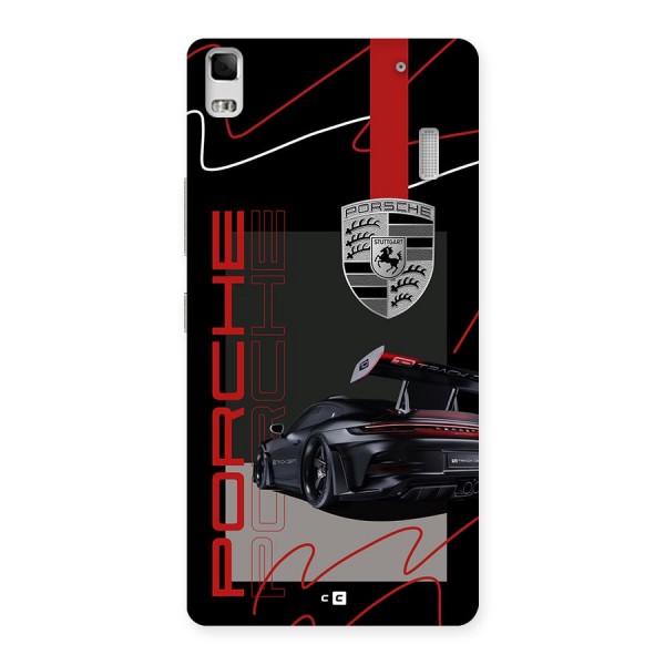 Classy Black Supercar Back Case for Lenovo K3 Note