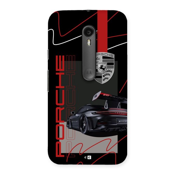 Classy Black Supercar Back Case for Moto G3