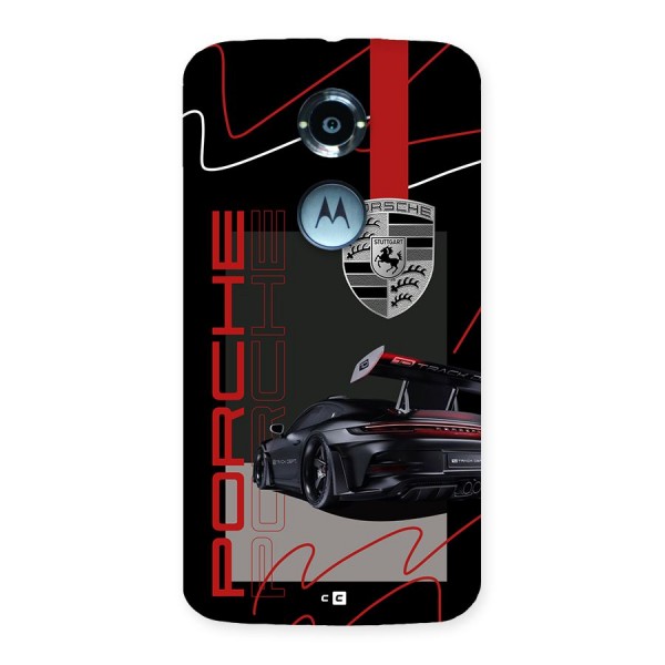 Classy Black Supercar Back Case for Moto X2