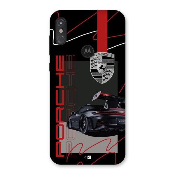 Classy Black Supercar Back Case for Motorola One Power
