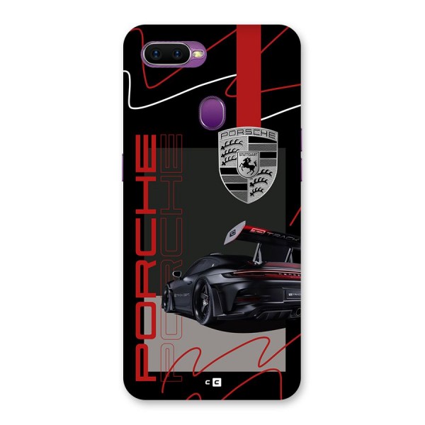 Classy Black Supercar Back Case for Oppo F9