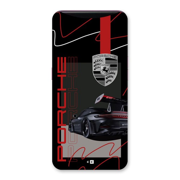 Classy Black Supercar Back Case for Oppo Find X