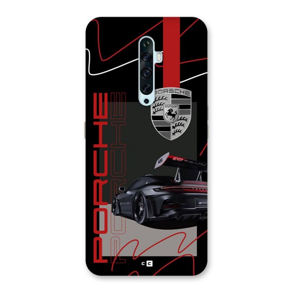 Classy Black Supercar Back Case for Oppo Reno2 F