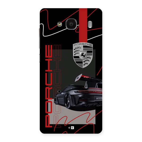 Classy Black Supercar Back Case for Redmi 2