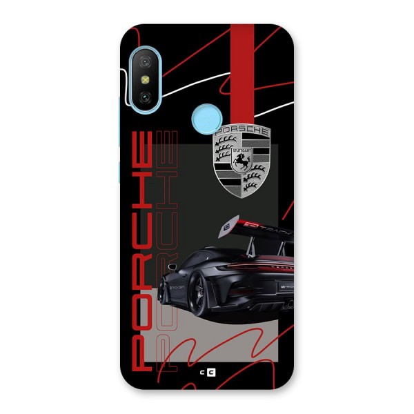 Classy Black Supercar Back Case for Redmi 6 Pro