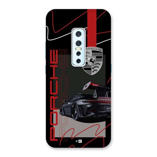Classy Black Supercar Back Case for Vivo V17 Pro