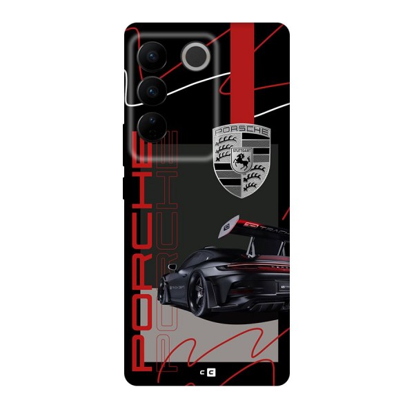 Classy Black Supercar Back Case for Vivo V27