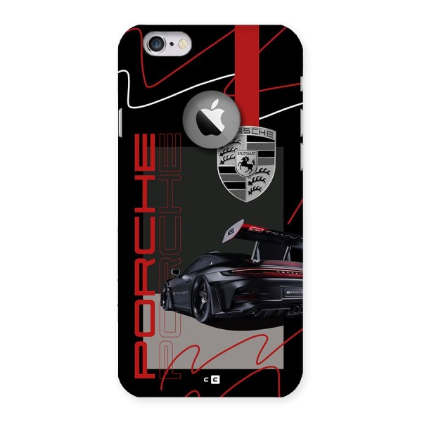 Classy Black Supercar Back Case for iPhone 6 Logo Cut