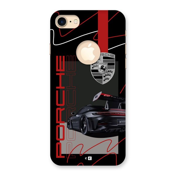 Classy Black Supercar Back Case for iPhone 7 Logo Cut