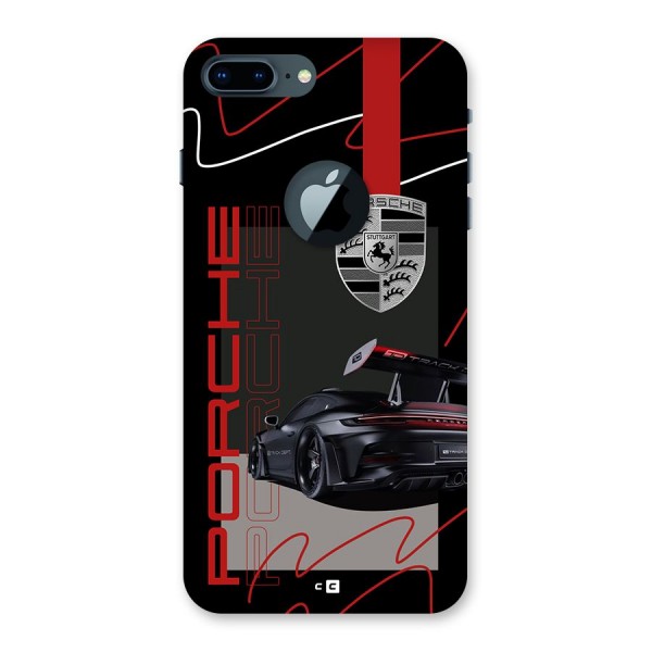 Classy Black Supercar Back Case for iPhone 7 Plus Logo Cut