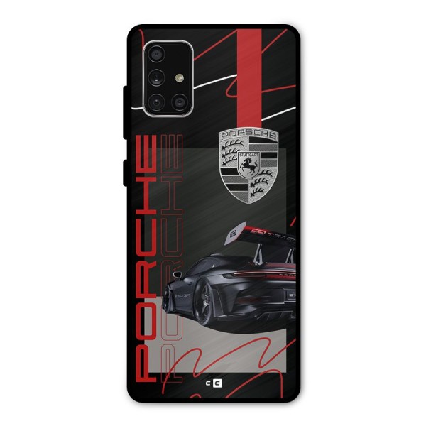 Classy Black Supercar Metal Back Case for Galaxy A71