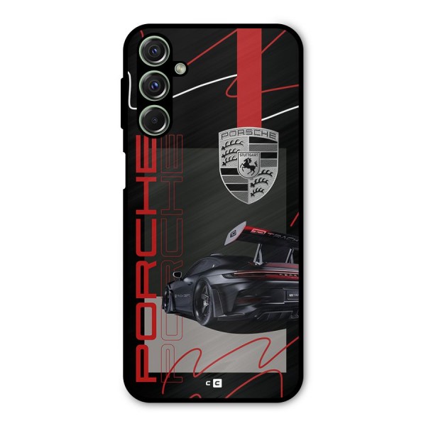 Classy Black Supercar Metal Back Case for Galaxy F34