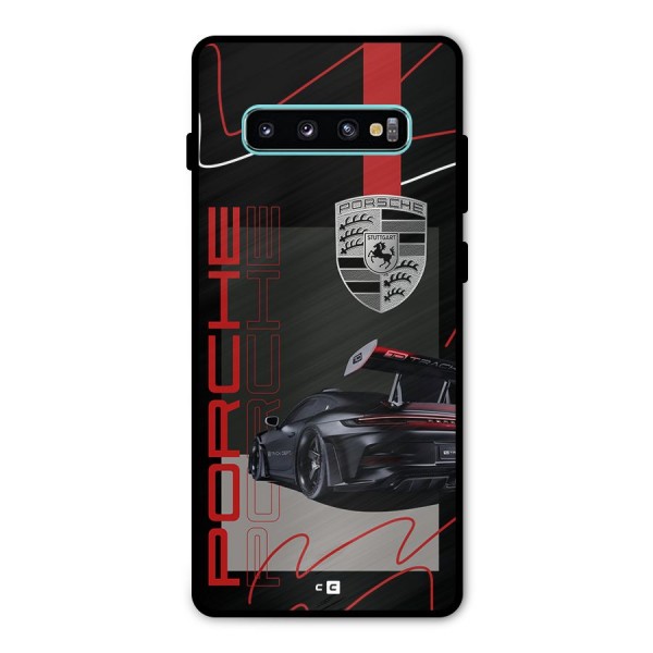 Classy Black Supercar Metal Back Case for Galaxy S10 Plus