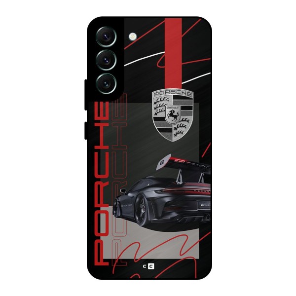 Classy Black Supercar Metal Back Case for Galaxy S22 Plus 5G