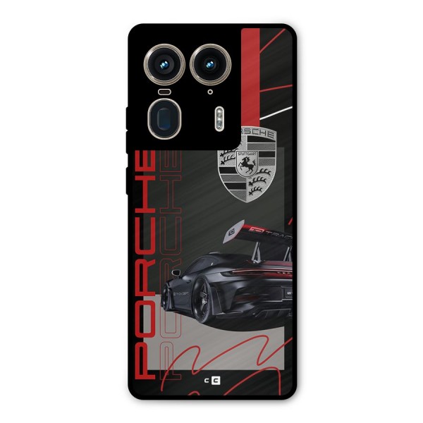 Classy Black Supercar Metal Back Case for Motorola Edge 50 Ultra