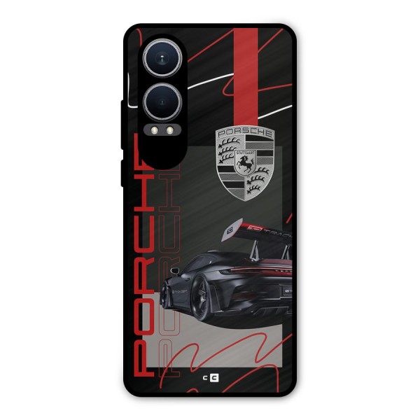 Classy Black Supercar Metal Back Case for OnePlus Nord CE4 Lite