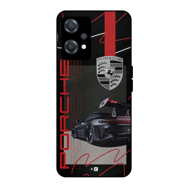 Classy Black Supercar Metal Back Case for OnePlus Nord CE 2 Lite 5G