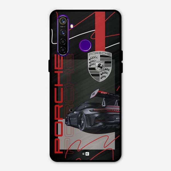 Classy Black Supercar Metal Back Case for Realme 5 Pro