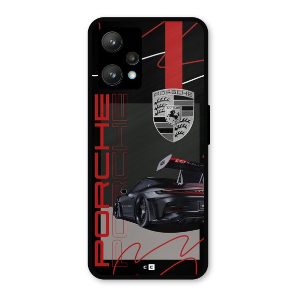Classy Black Supercar Metal Back Case for Realme 9 Pro Plus 5G