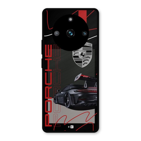 Classy Black Supercar Metal Back Case for Realme Narzo 60 Pro