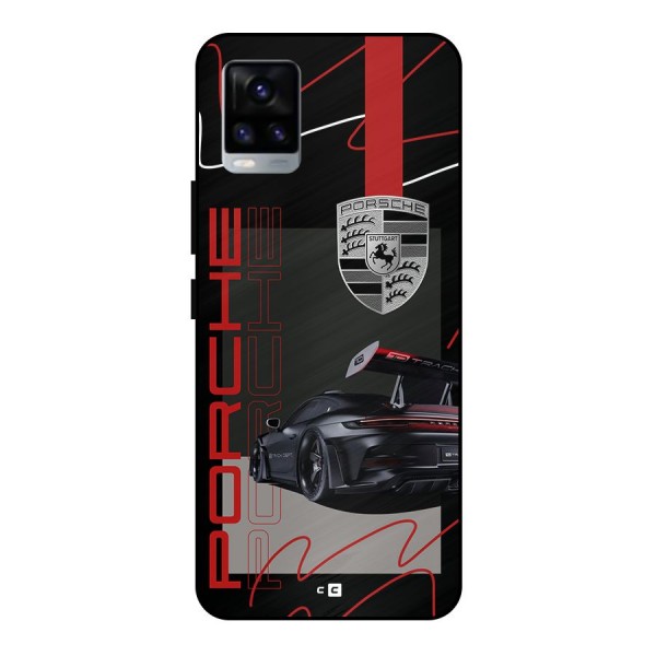 Classy Black Supercar Metal Back Case for Vivo V20