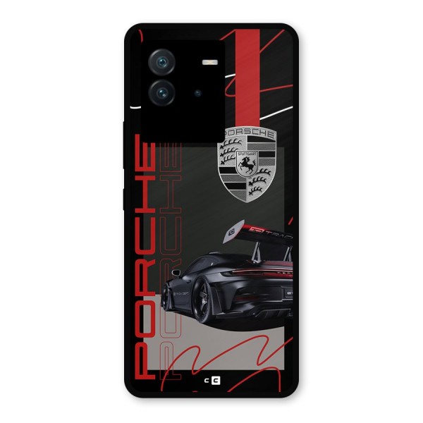 Classy Black Supercar Metal Back Case for iQOO Neo 6 5G