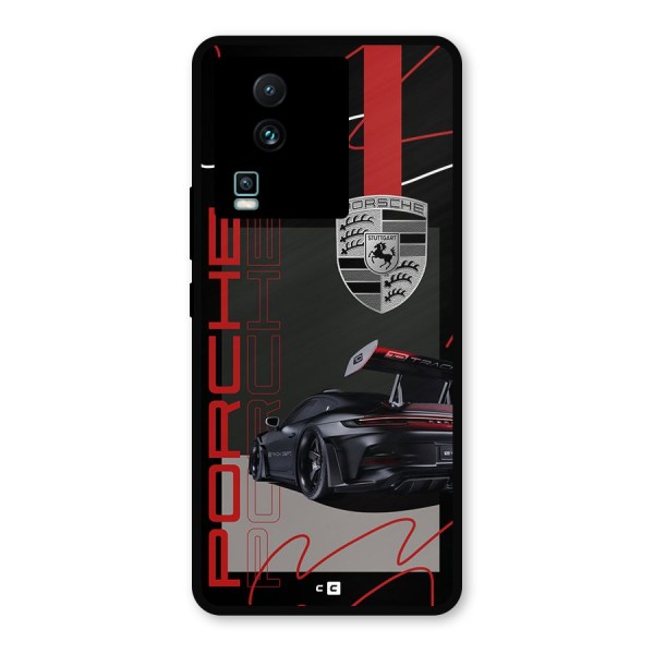 Classy Black Supercar Metal Back Case for iQOO Neo 7 Pro