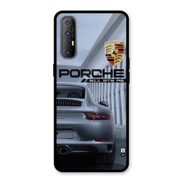 Classy Supercar Glass Back Case for Oppo Reno3 Pro
