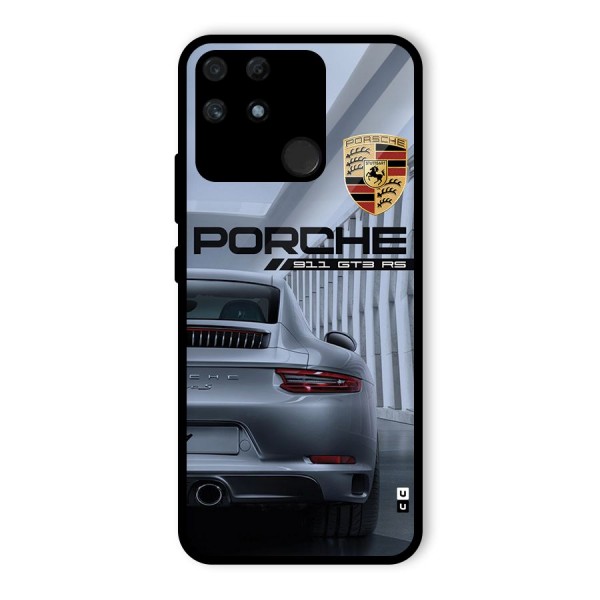 Classy Supercar Glass Back Case for Realme Narzo 50A