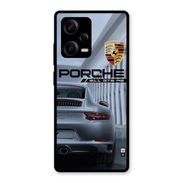 Classy Supercar Glass Back Case for Redmi Note 12 Pro