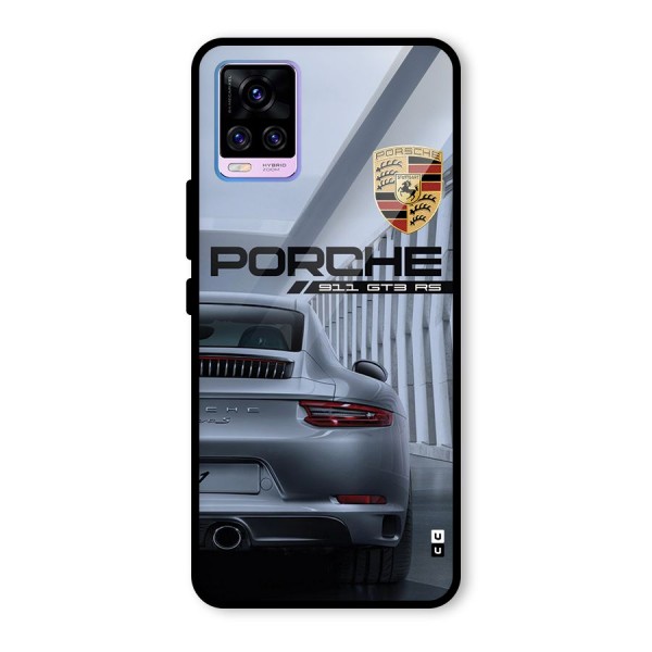 Classy Supercar Glass Back Case for Vivo V20 Pro