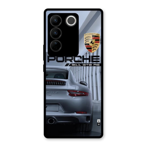Classy Supercar Glass Back Case for Vivo V27