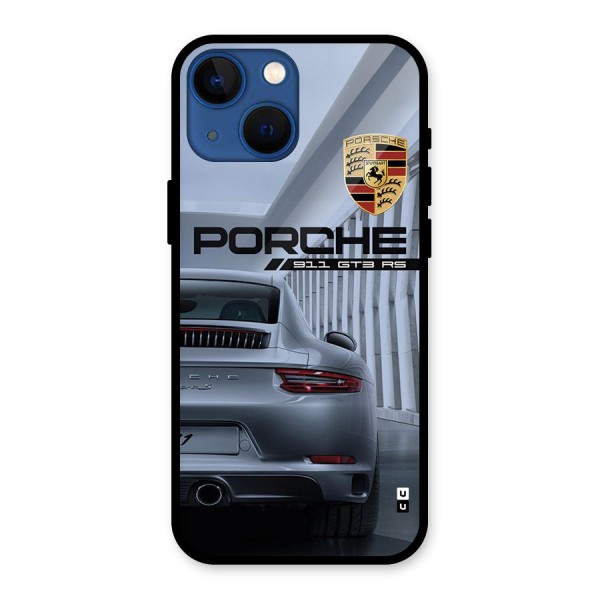 Classy Supercar Glass Back Case for iPhone 13 Mini