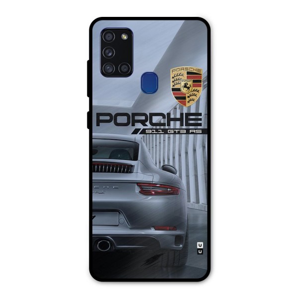 Classy Supercar Metal Back Case for Galaxy A21s