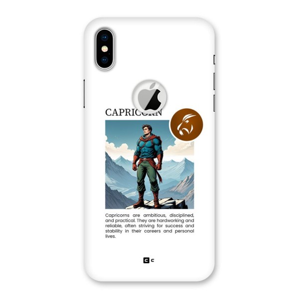 Clever Capricorn Back Case for iPhone XS Logo Cut