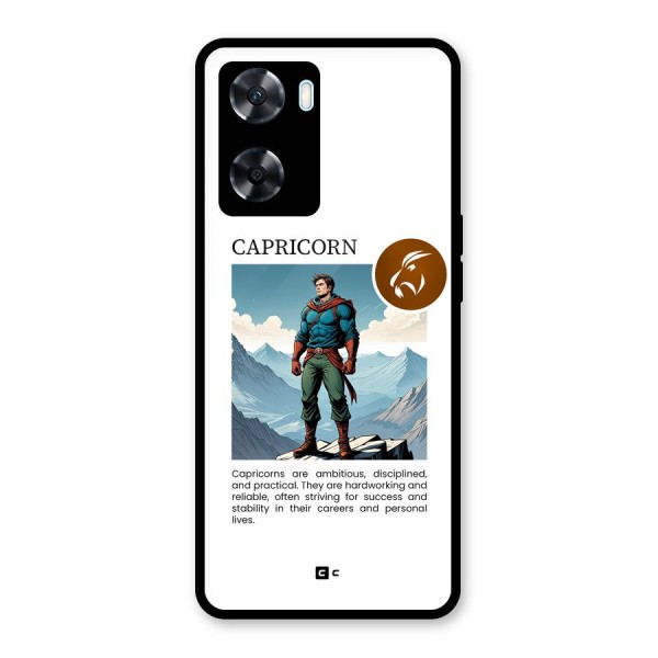 Clever Capricorn Glass Back Case for Oppo A77