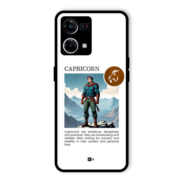 Clever Capricorn Glass Back Case for Oppo F21s Pro 4G