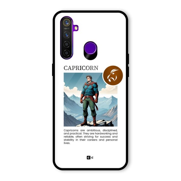 Clever Capricorn Glass Back Case for Realme 5 Pro